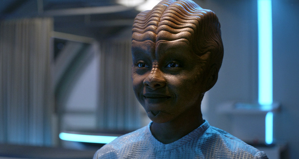 Topa after her gender reassignment surgery is reversed in The Orville: New Horizons