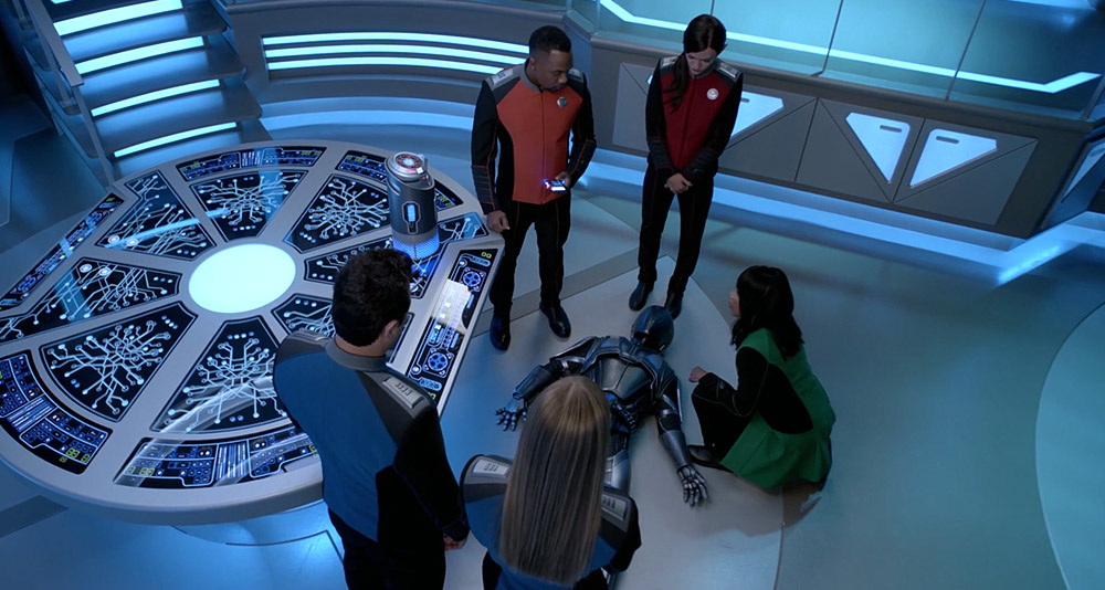 The crew discover Isaac has committed suicide in The Orville: New Horizons