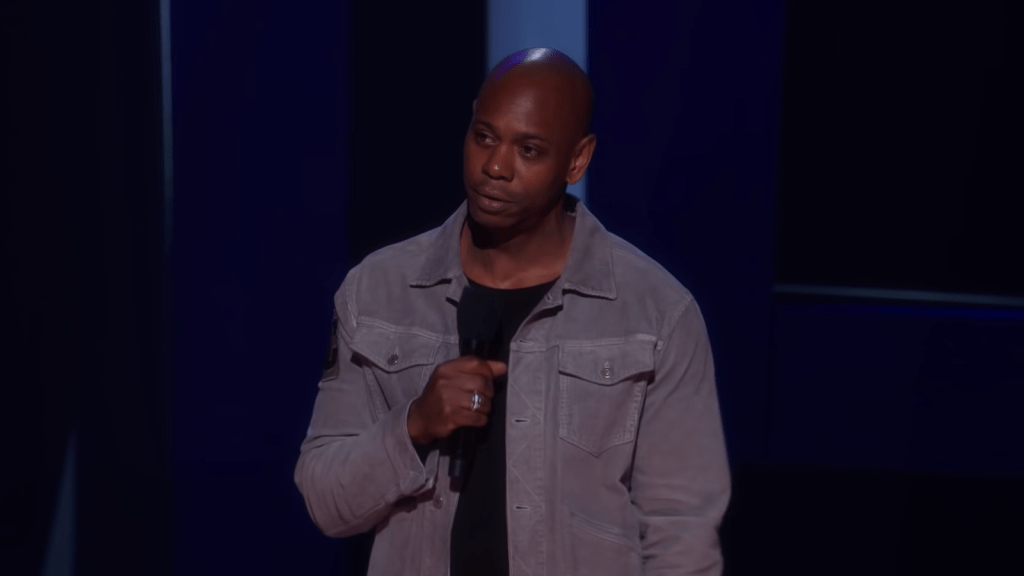 Comedian Dave Chappelle in Equanimity (2017), Netflix