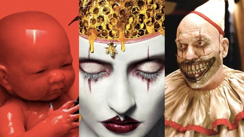 Split image of American Horror Story seasons