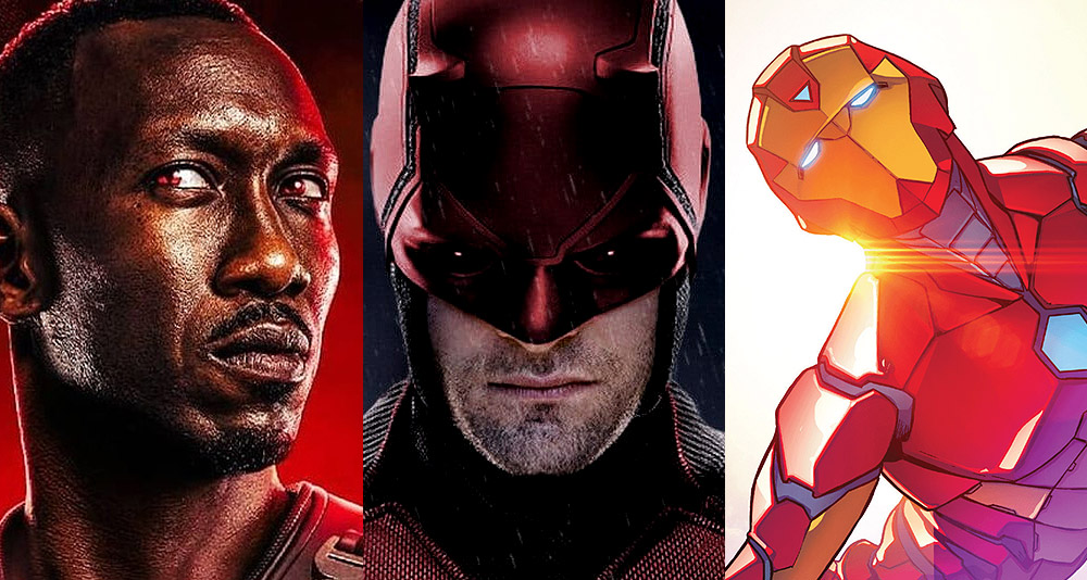 Split image of Blade, Daredevil and Ironheart