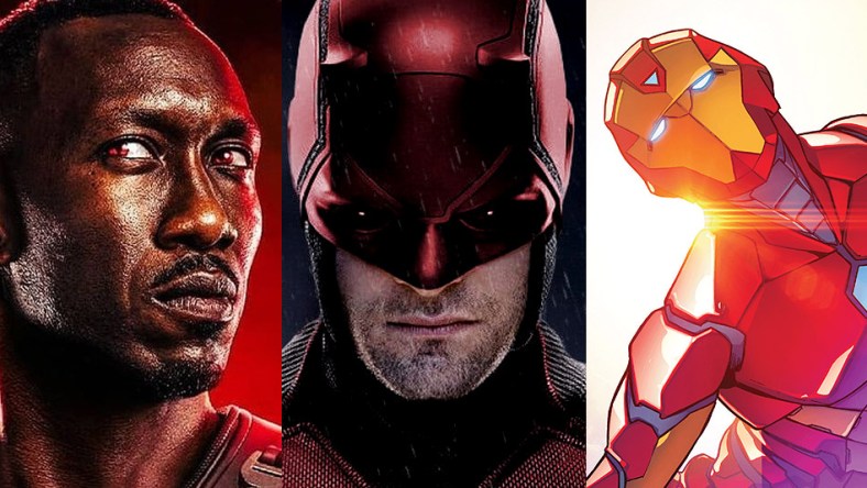 Split image of Blade, Daredevil and Ironheart