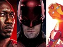 Split image of Blade, Daredevil and Ironheart