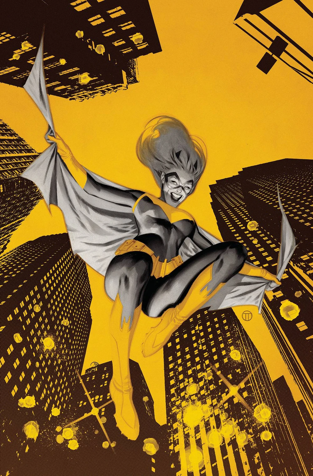 Barbara Gordon drops in on joshua Middleston's variant cover to Batgirl Vol. 5 #28 "Art of the Crime, Part Three: Facade" (2018), DC