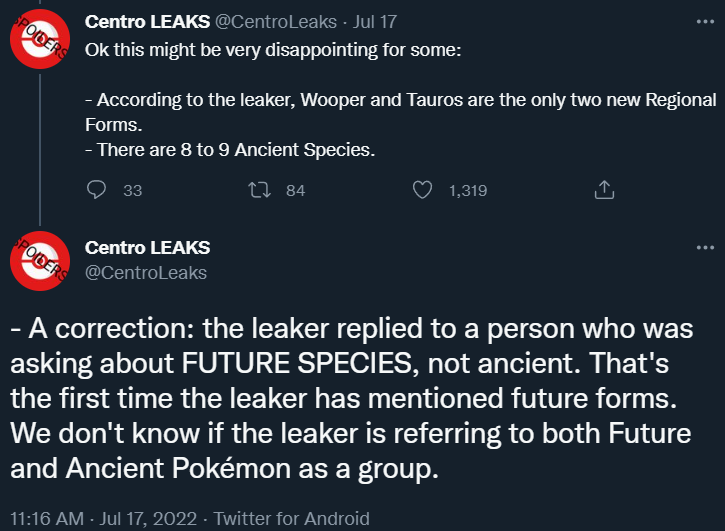 Updated Pokedex with new information from the leaker on 8/12/2022 :  r/PokeLeaks