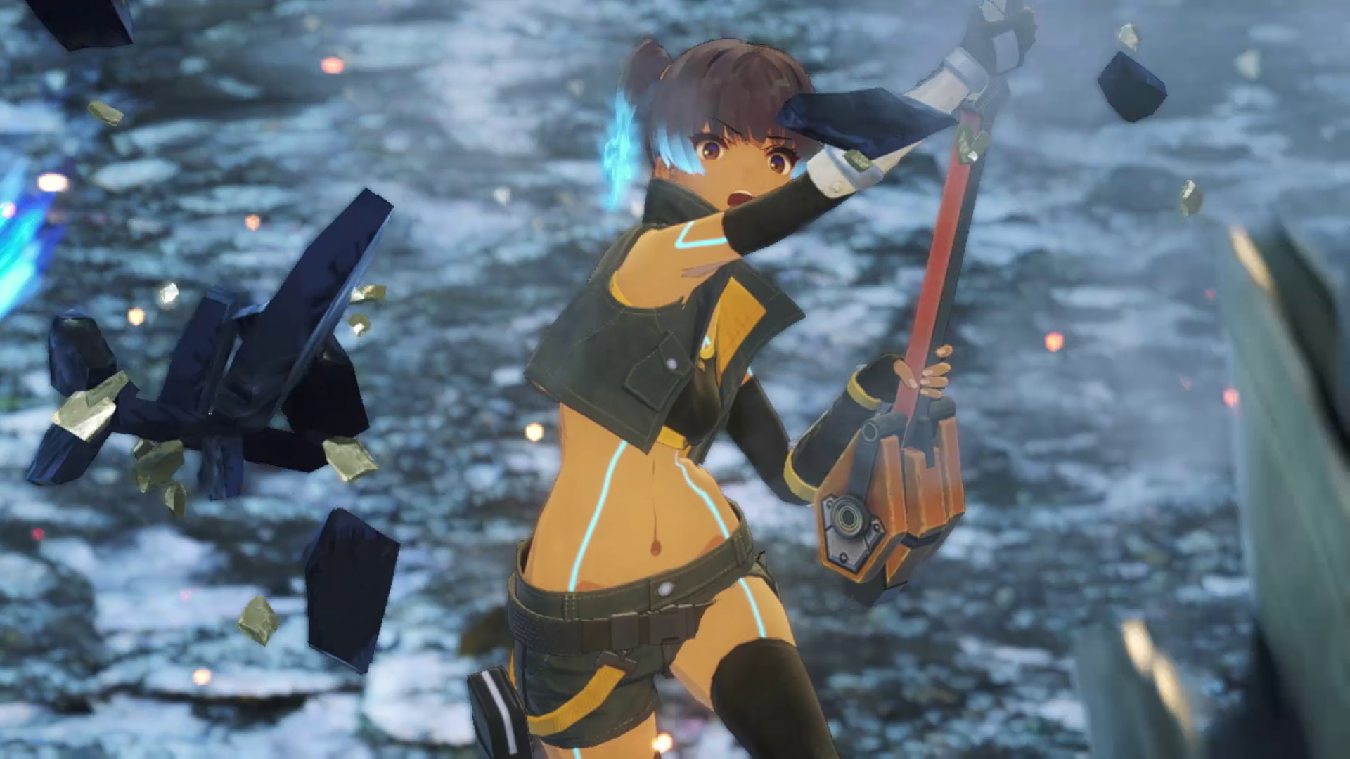 Sena (Miyuki Satô) leaps into the fray in Xenoblade Chronicles 3 (2022), Nintendo