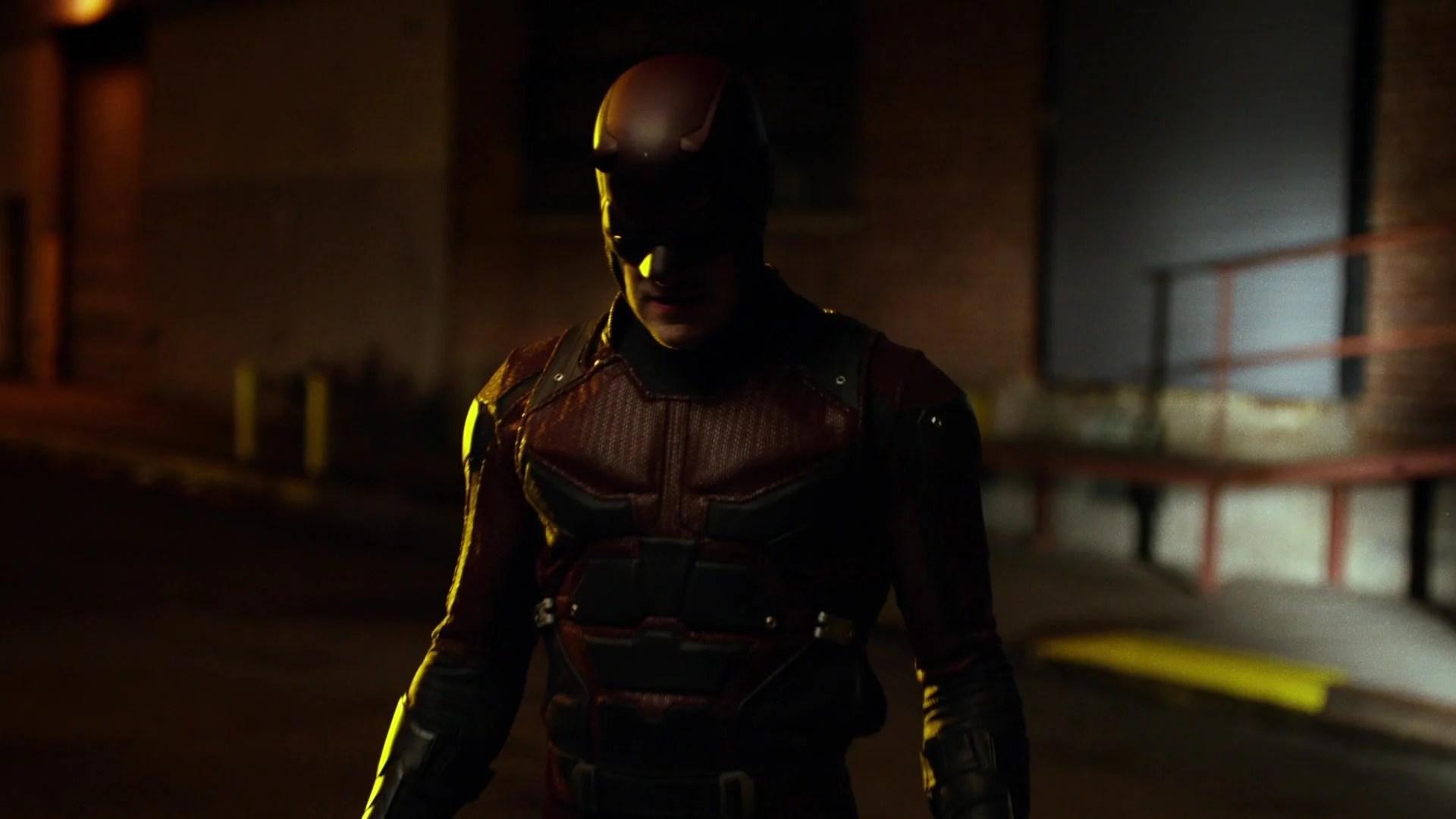 Daredevil (Charlie Cox) emerges victorious in Daredevil Season 1 Episode 13 "Daredevil" (2015), Marvel Entertainment