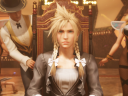 Cloud Strife (Cody Christian) is dressed as a woman after a literal song and dance in Final Fantasy VII: Remake (2020), Square Enix