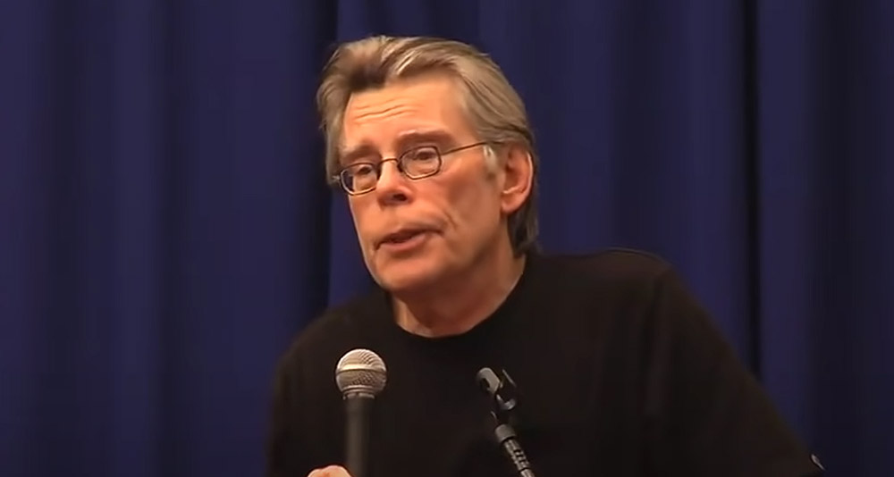 Stephen King speaking at UMass Lowell