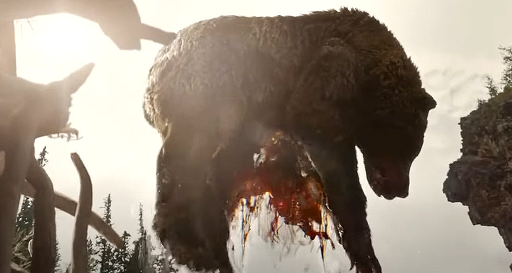 A Predator slays a grizzly bear in Prey