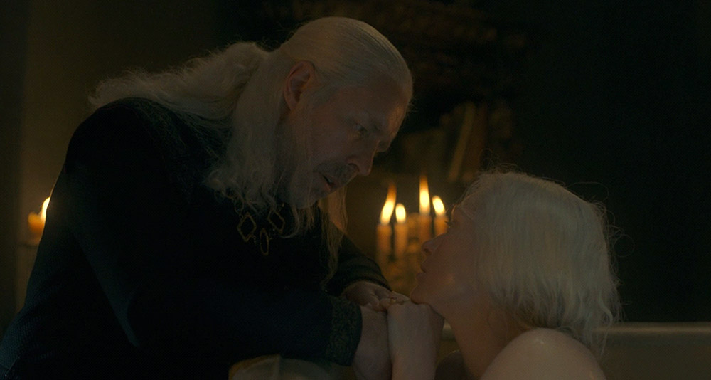 King Viserys visits Queen Aemma in House of the Dragon