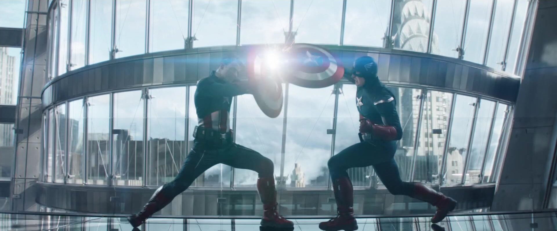 Captain America (Chris Evans) faces off against his past-self in Avengers Endgame (2019), Marvel Entertainment via Blu-ray