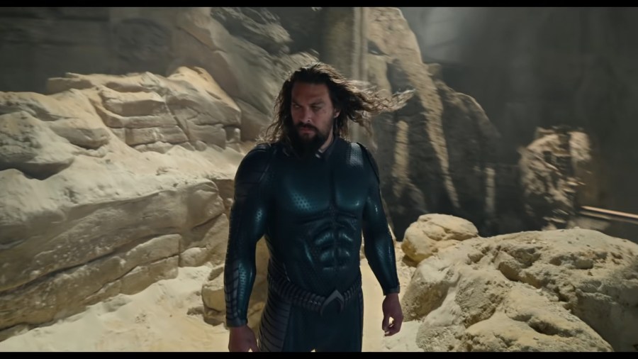 Aquaman (Jason Momoa) rocks his new stealth suit in Aquaman and the Lost Kingdom (2023), Warner Bros. Entertainment