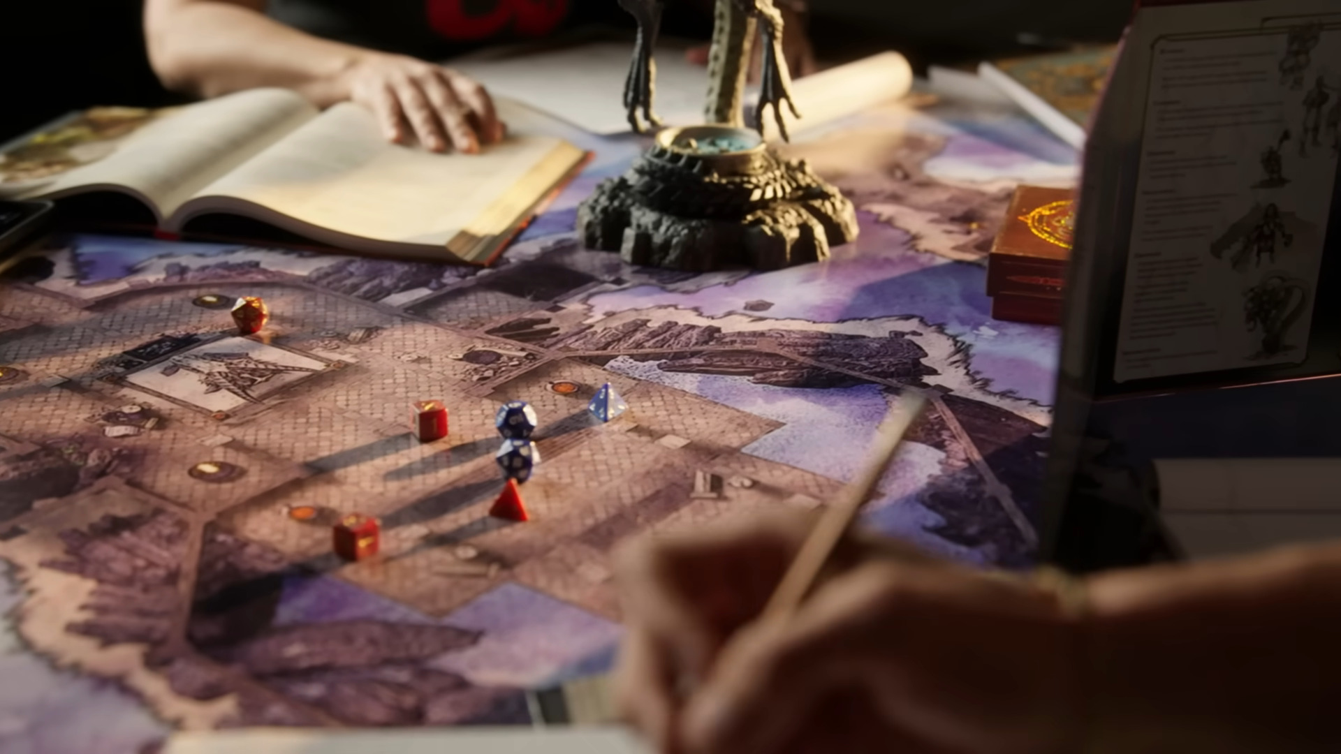 A game in progress, as shown in One D&D - World Reveal Trailer via Dungeons & Dragons YouTube