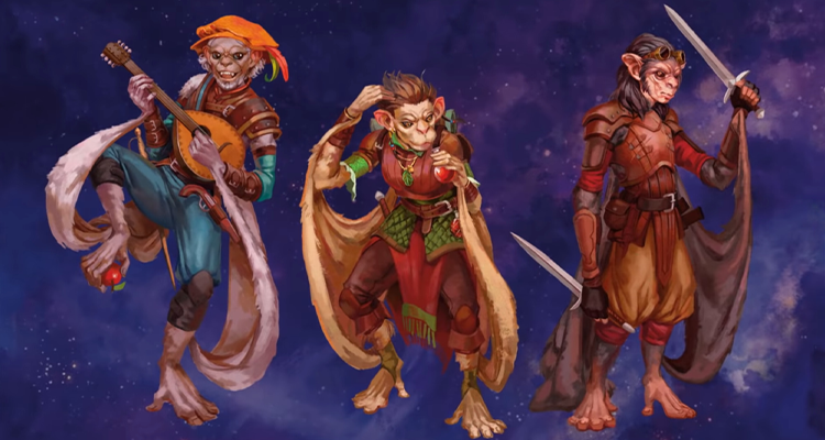 A trio of Hadozee, as seen in What is Spelljammer: Adventures in Space? | D&D Direct via Dungeons & Dragons YouTube