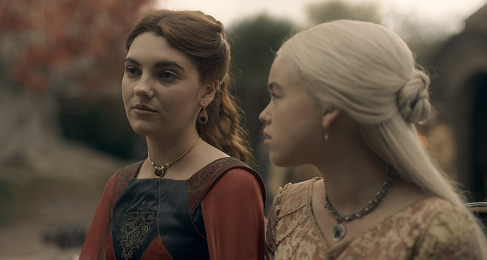 Queen Alicent and Princess Rhaenyra patch up their friendship in House of the Dragon, HBO