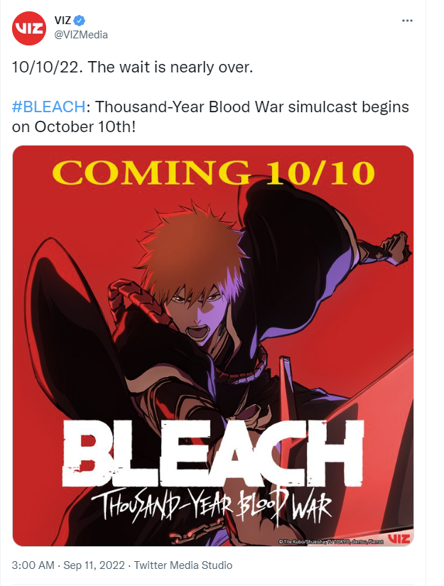 Thousand-Year Blood War, Part 2, Episodes 25 & 26 premiere on September 30.  : r/bleach