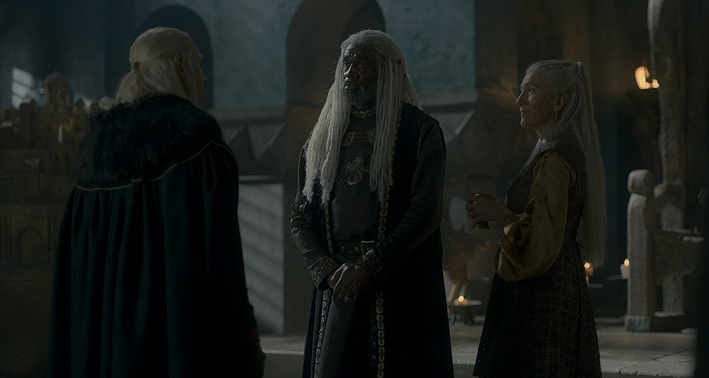 King Viserys meets with Corlys in House of the Dragon, HBO