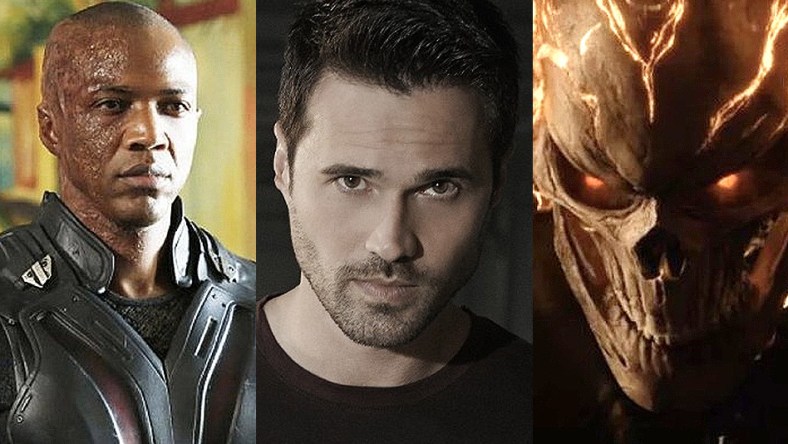 Split image of Deathlok, Ward and Ghost Rider from Marvel's Agents of S.H.I.E.L.D., Disney+