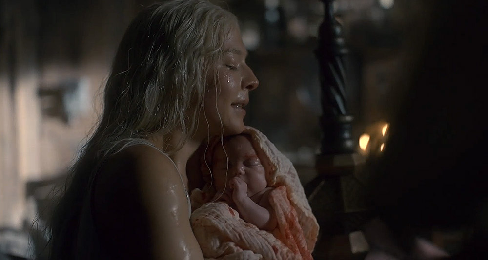 Rhaenyra gives birth in House of the Dragon, HBO