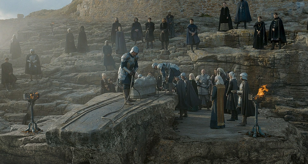 Laena Velaryon's funeral in House of the Dragon, HBO