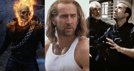 Split image of Ghost Rider, Con Air and The Rock