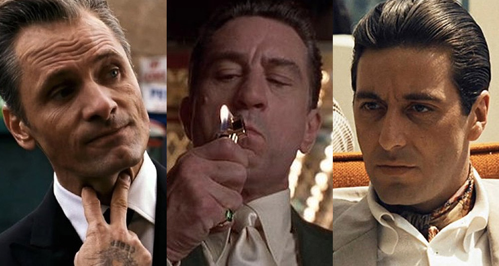 Split image of Eastern Promises, Casino and The Godfather Part II