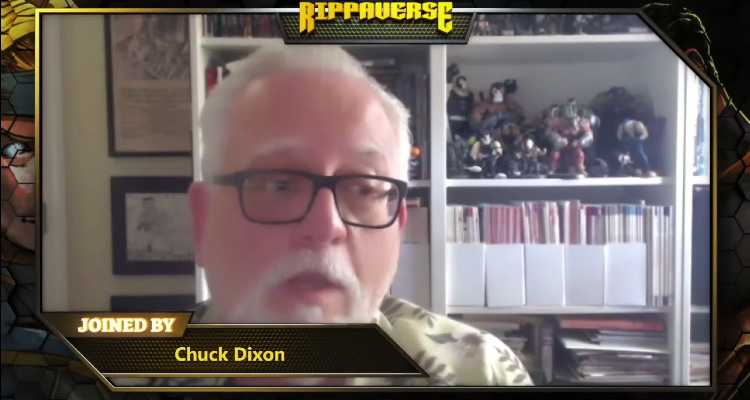 Chuck Dixon being interviewed