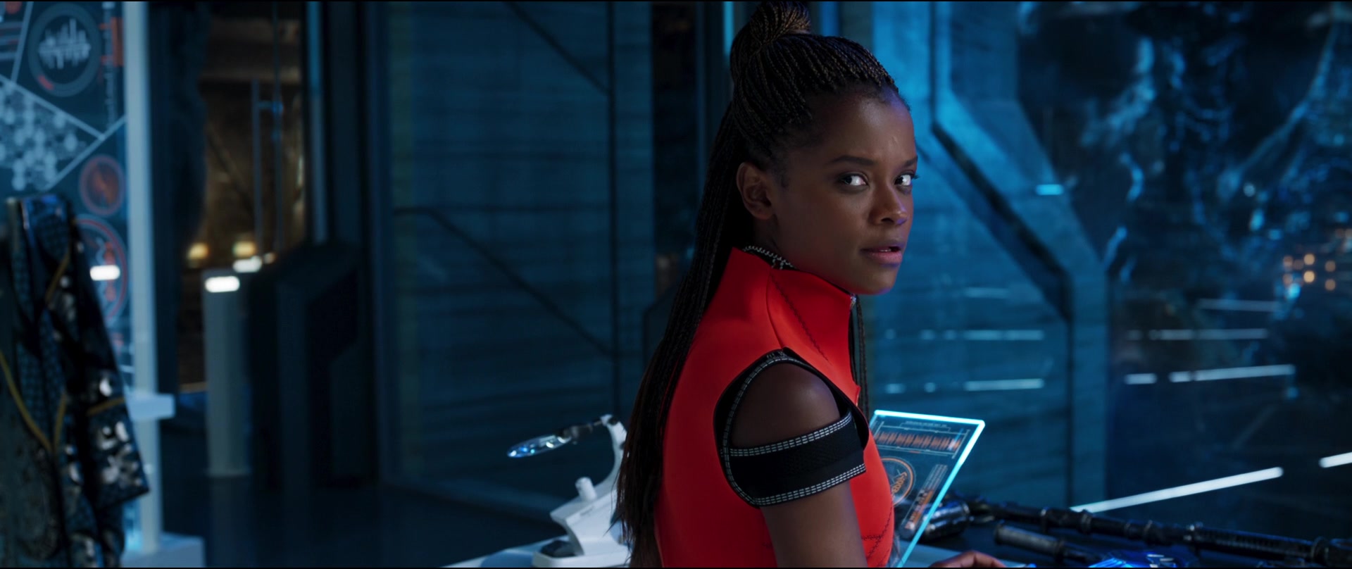 Shuri (Letitia Wright) is fed up in Black Panther (2019)