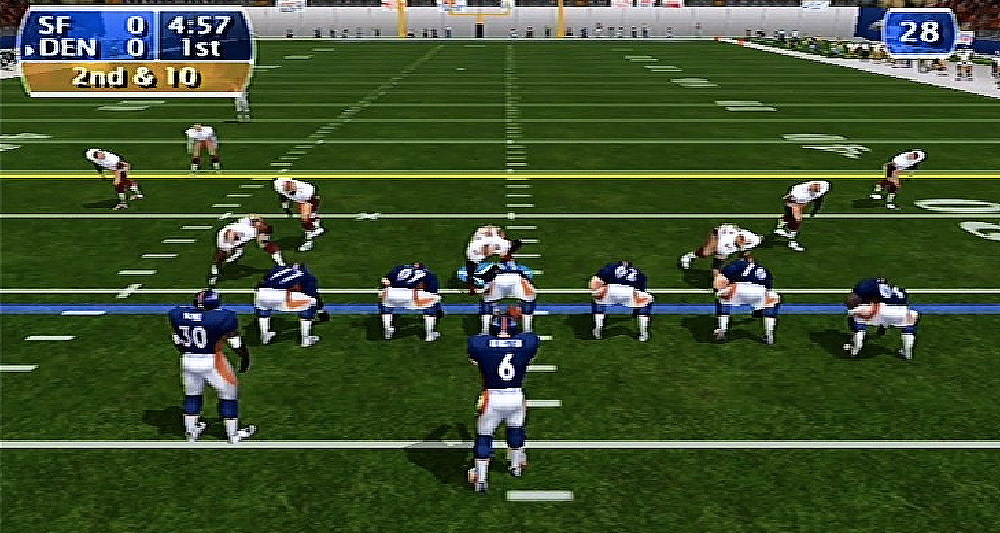 A shot of 'NFL2K' for the Sega Dreamcast, Visual Concepts