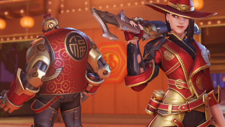 Ashe from Overwatch in her Lunar New Year 2022 skin