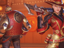 Ashe from Overwatch in her Lunar New Year 2022 skin