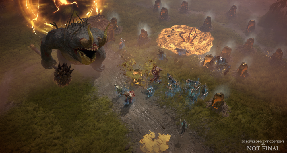 Players fight a Treasure Beast in Diablo IV