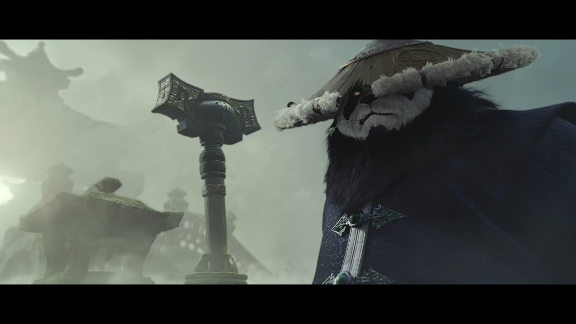 A native pandaren makes himself known through the mist via World of Warcraft: Mists of Pandaria (2012), Blizzard Entertainment