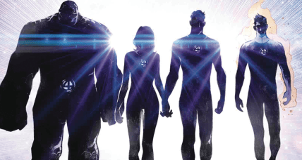 Teaser variant cover by Sara Pichelli vs via Fantastic Four Vol. 6 #1 "Signal in the Sky" (2022), Marvel Comics