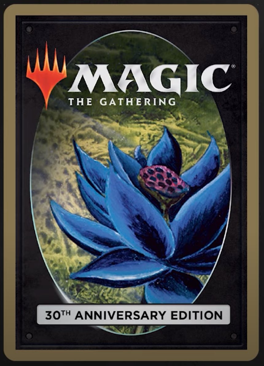 The special art featured on the back of the set via Magic: The Gathering 30th Anniversary (2022), Wizards of the Coast