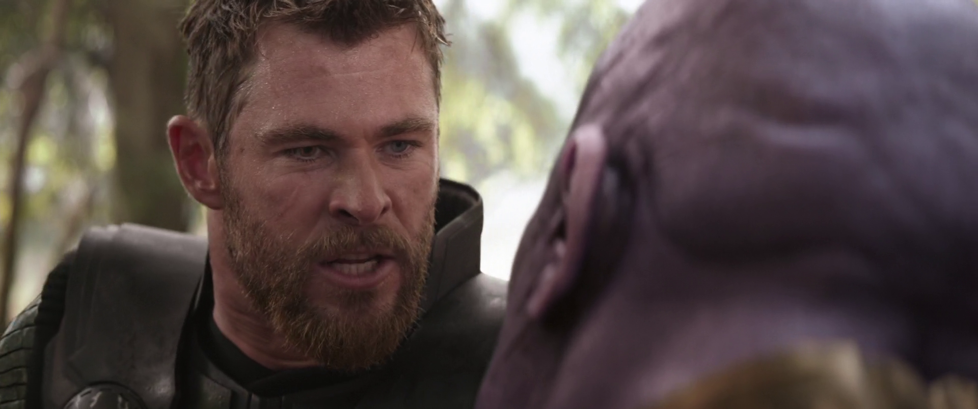 Thor (Chris Hemsworth) discovers he should have gone upside down in Avengers: Infinity War (2018), Marvel Entertainment via Blu-Ray