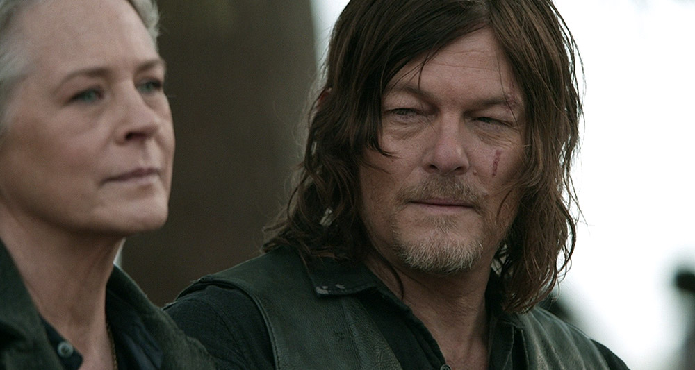 Carol and Daryl share a moment in 'The Walking Dead,' AMC+