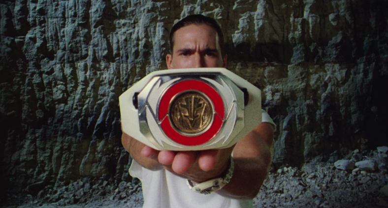 Tommy (Jason David Frank) prepares to transform into the White Ranger in Mighty Morphin Power Rangers: The Movie (1995), Saban Entertainment