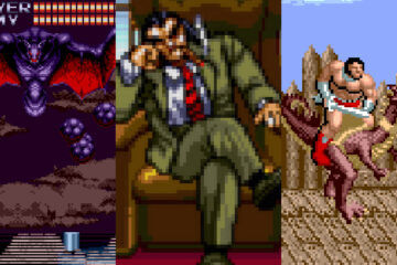 Split image of hacked roms for Castlevania: Bloodlines, Streets of Rage 2, and Golden Axe on Sega Genesis