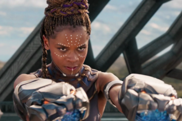 Shuri (Letita Wright) takes aim at Killmonger (Michael B. Jordan) in Black Panther (2018), Marvel Entertainment via Blu-ray