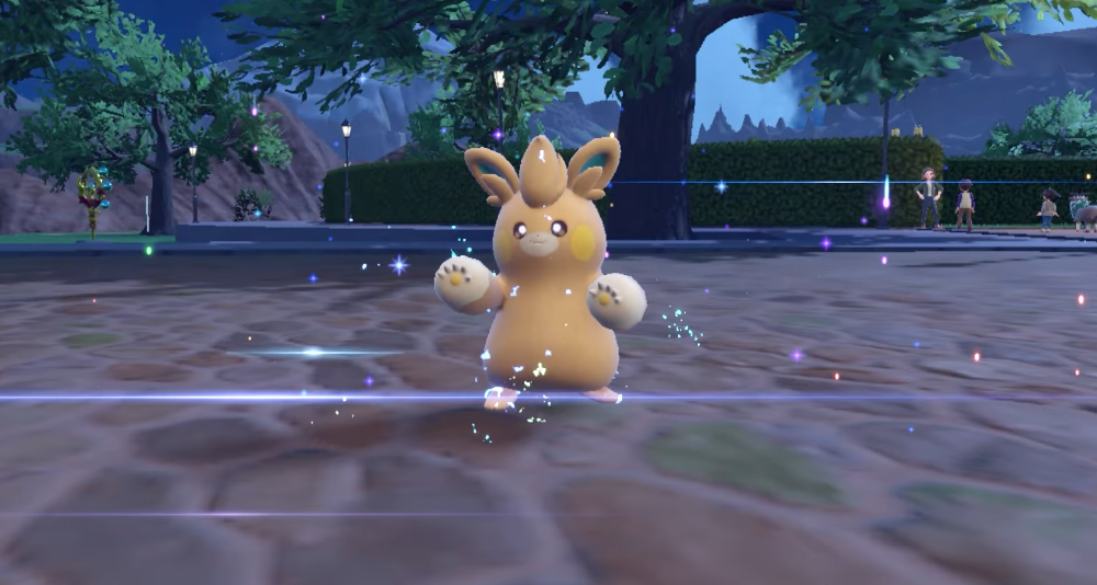 Pawmi has just evolved into Pawmo, and stands battle-ready via Pokémon Scarlet & Violet (2022), Nintendo