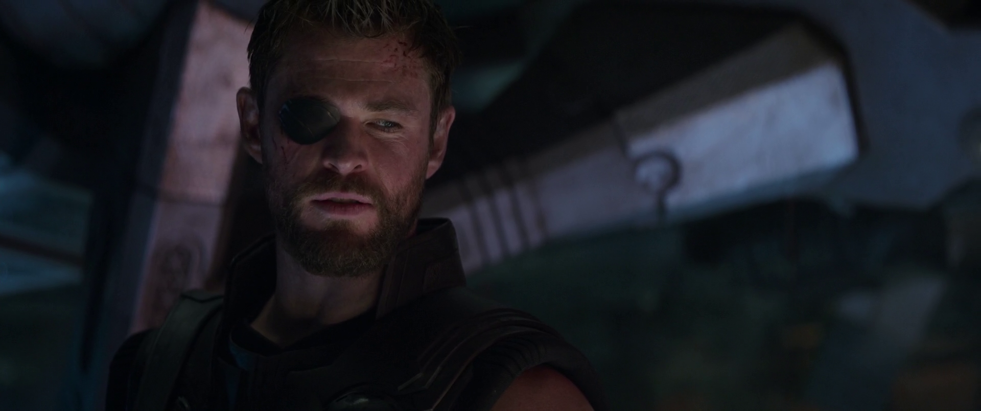 Thor (Chris Hemsworth) invites Rocket Raccoon (Bradley Cooper) and Groot (Vin Diesel) to accompany him on his quest to Nidavellir in Avengers: Infinity War (2018), Marvel Entertainment via Blu-ray
