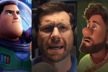 Split image of Lightyear, Bros and Strange World, via Disney, Universal Pictures, Pixar