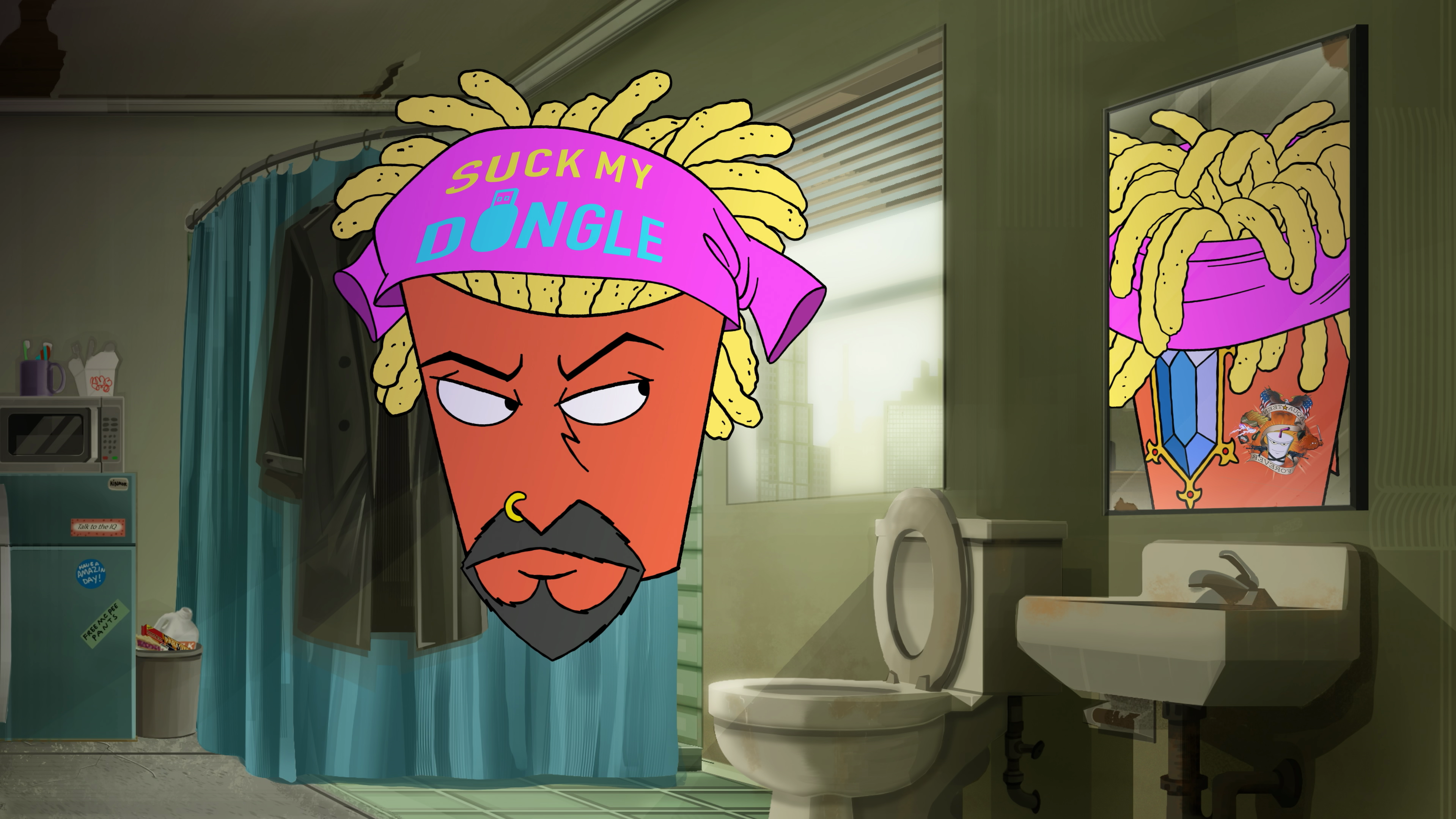 Frylock (Carey Means) reflects on his past life in Aqua Teen Forever: Plantasm (2022) Williams Street via Blu-ray