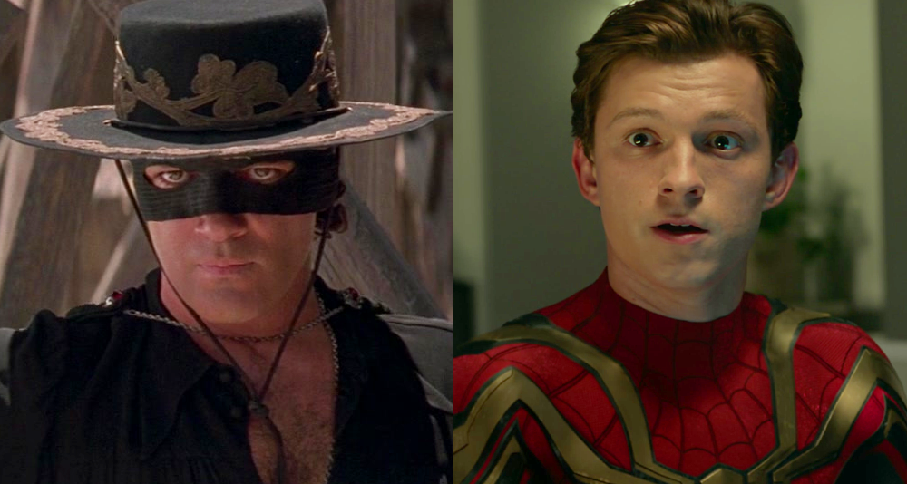 The Mask of Zorro (1998), Sony Pictures via Blu-ray / Spider-Man: No Way Home (2021), Marvel Entertainment via Blu-ray