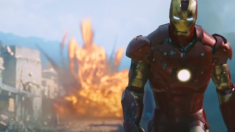 Tony Stark blows up a tank in 'Iron Man' (2008), Paramount Pictures