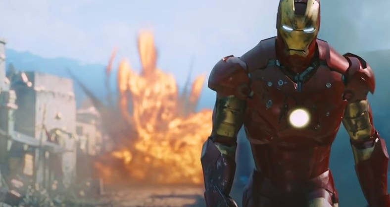 Tony Stark blows up a tank in 'Iron Man' (2008), Paramount Pictures