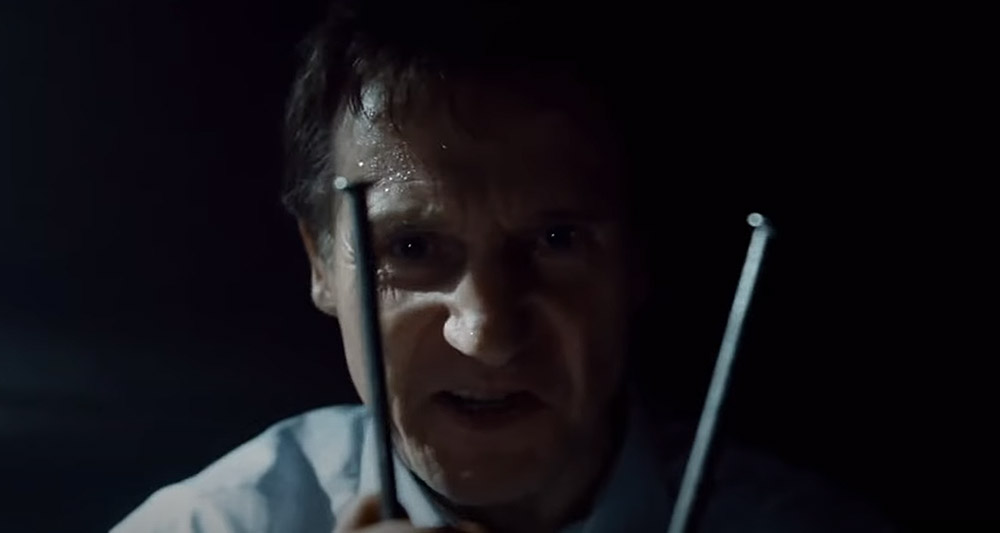 Bryan Mills tortures a human trafficker in 'Taken' (2008), 20th Century Fox