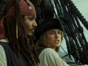 Elizabeth Swann (Keira Knightley) and Captain Jack Sparrow (Johnny Depp) attempt to outwit each other in Pirates of the Caribbean: Dead Man's Chest (2006) via Blu-ray